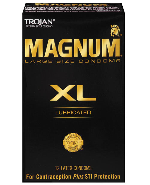 Trojan Magnum XL Lubricated Condoms Box Of 12 For Men