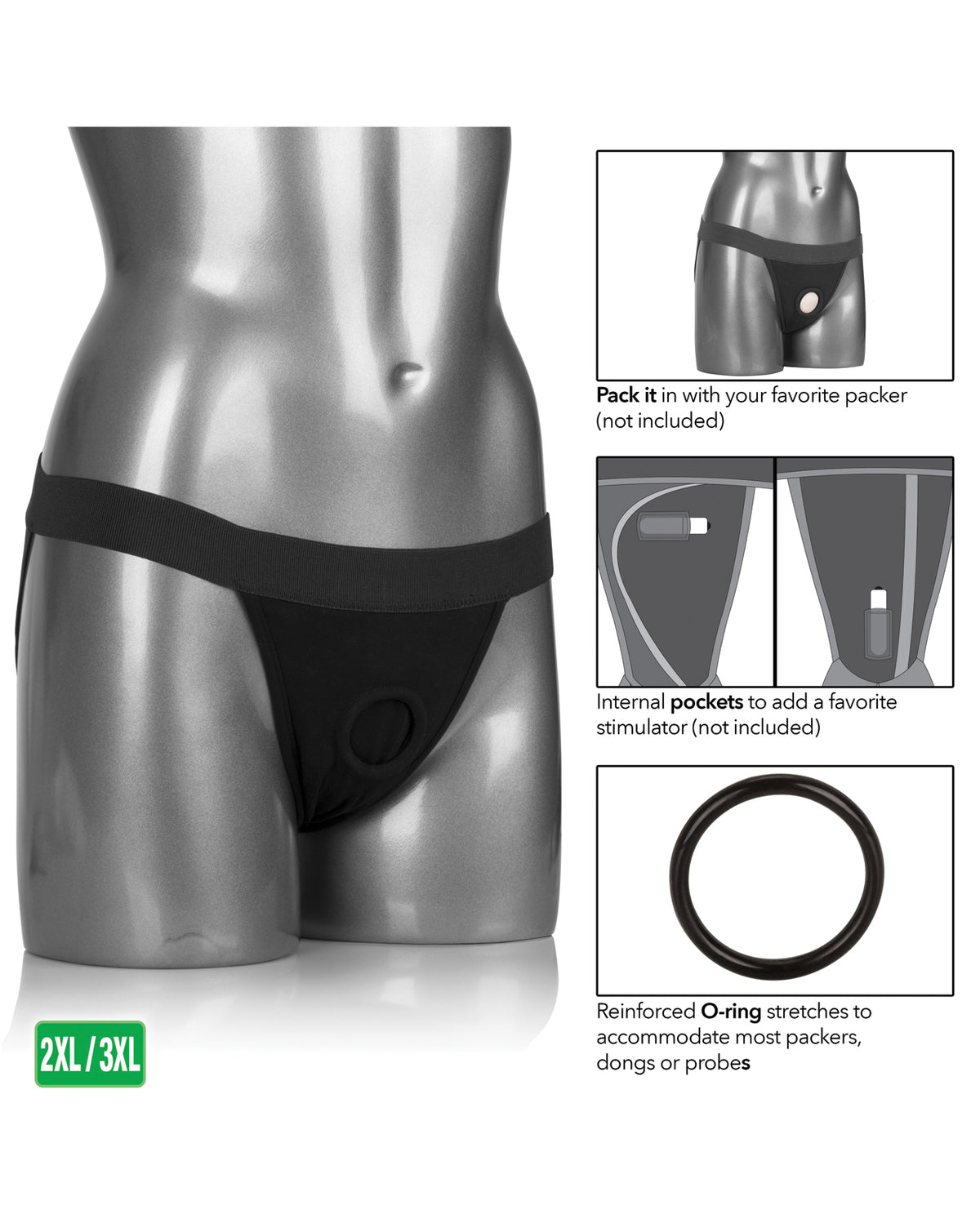 Suspensorio Packer Gear 2XL/3XL - Negro
