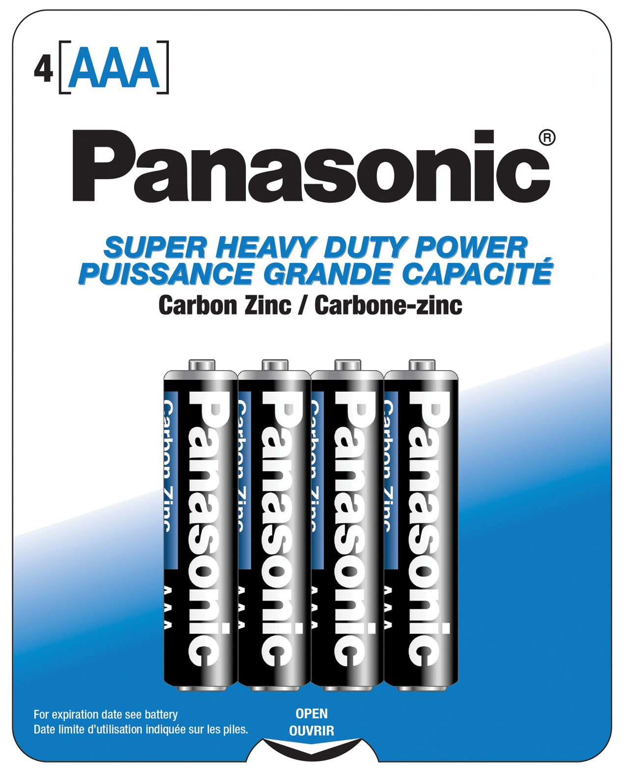 Batterie Panasonic Super Heavy Duty AAA - Pack de 4