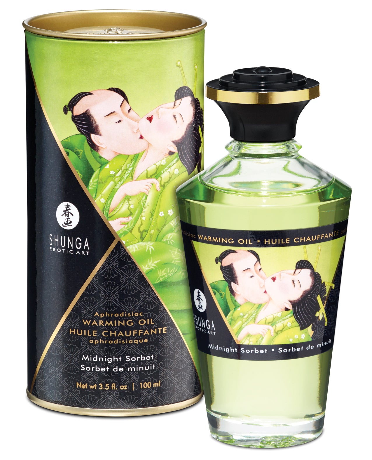 Aceite Calentador Shunga - 3.5 oz Sorbete de Medianoche