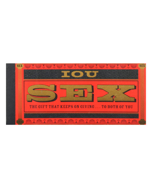 I O U Sex Checks Coupon Book for Naughty Sensual Favors
