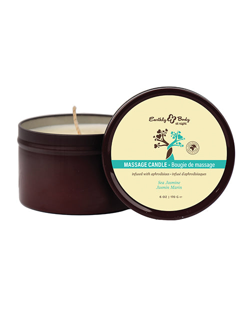 Load image into Gallery viewer, Earthly Body Sea Jasmine Floral Candle 6 Oz Calming Aromatherapy
