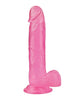 Load image into Gallery viewer, Get Lucky 9 Inch Curved Realistic Dildo Pink With Suction Base
