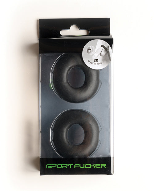 Sport Fucker Stacker Rings Black Set for Adjustable Stacking Pleasure