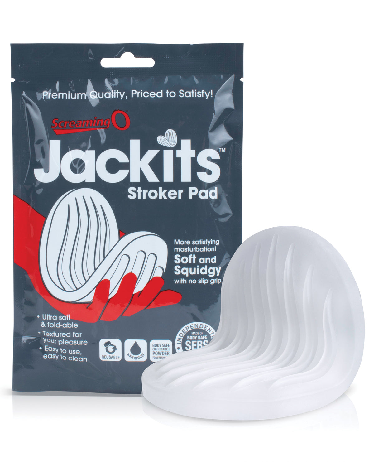 Screaming O Jackits Stroker Pad Clear Soft Textured Masturbation Pad