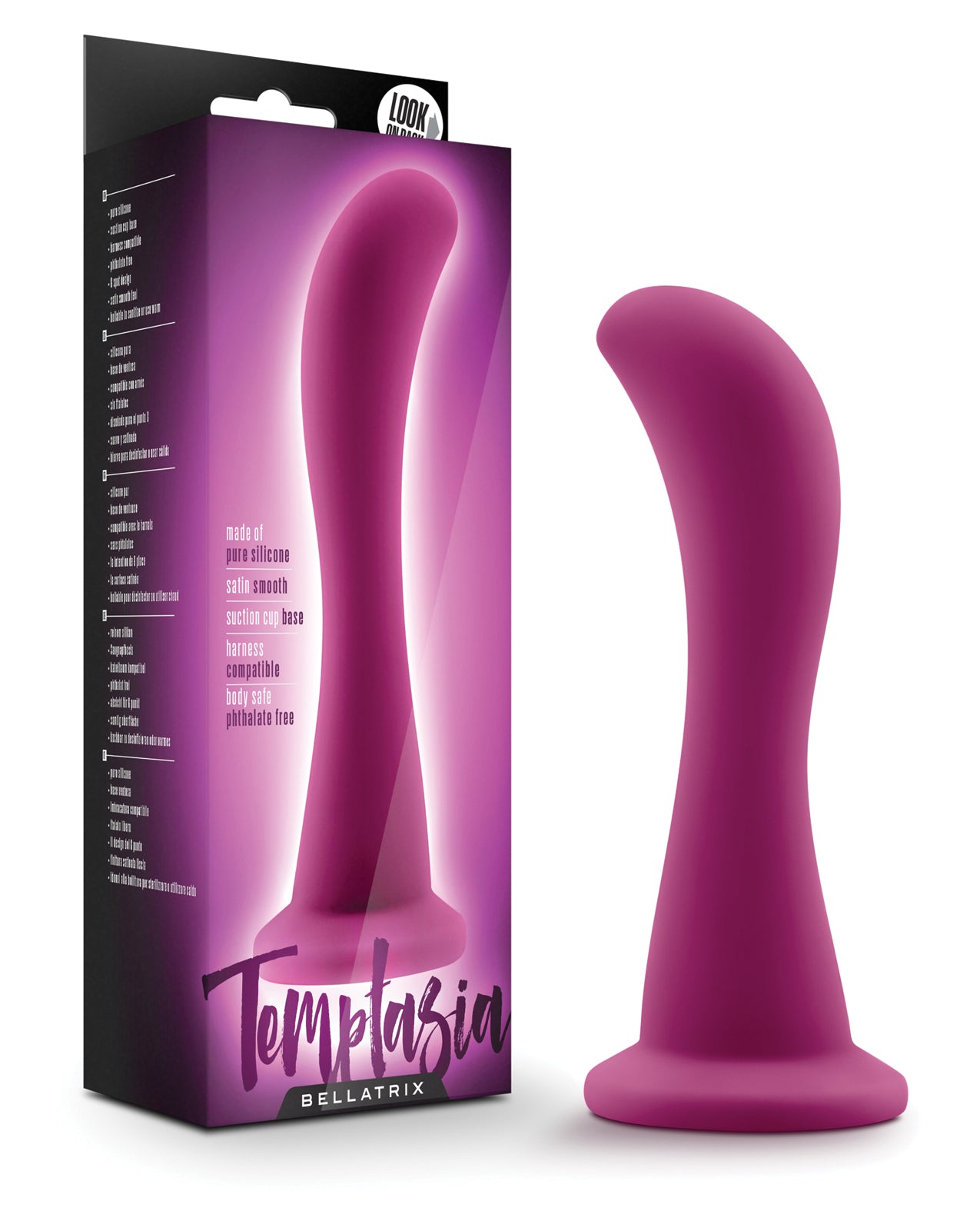 Blush Temptasia Bellatrix Ameixa Estimulador de Ponto G e Próstata Brinquedo de Silicone Seguro para o Corpo Curado a Platina