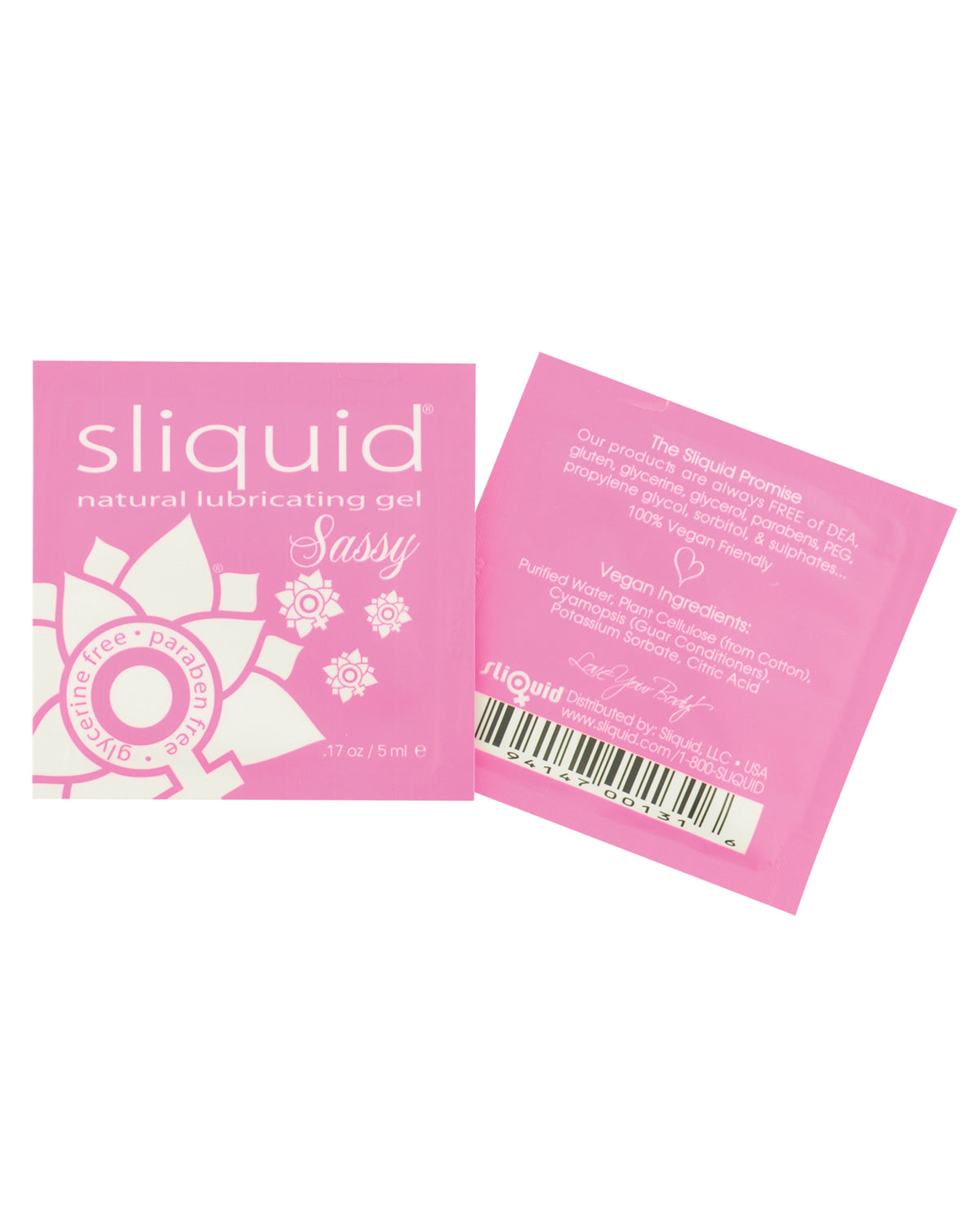Sliquid Naturals Sassy Water Based Glycerin Free Anal Lubricant 0.17 oz