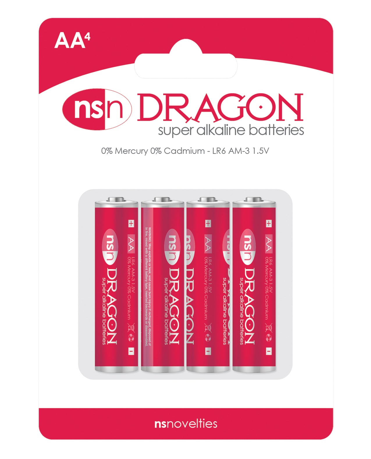 Dragon Alkaline AA Batteries Pack of 4 Long Lasting Power for Toys