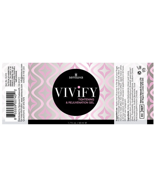 Sensuva Vivify Gel Reafirmante - 1.7 oz