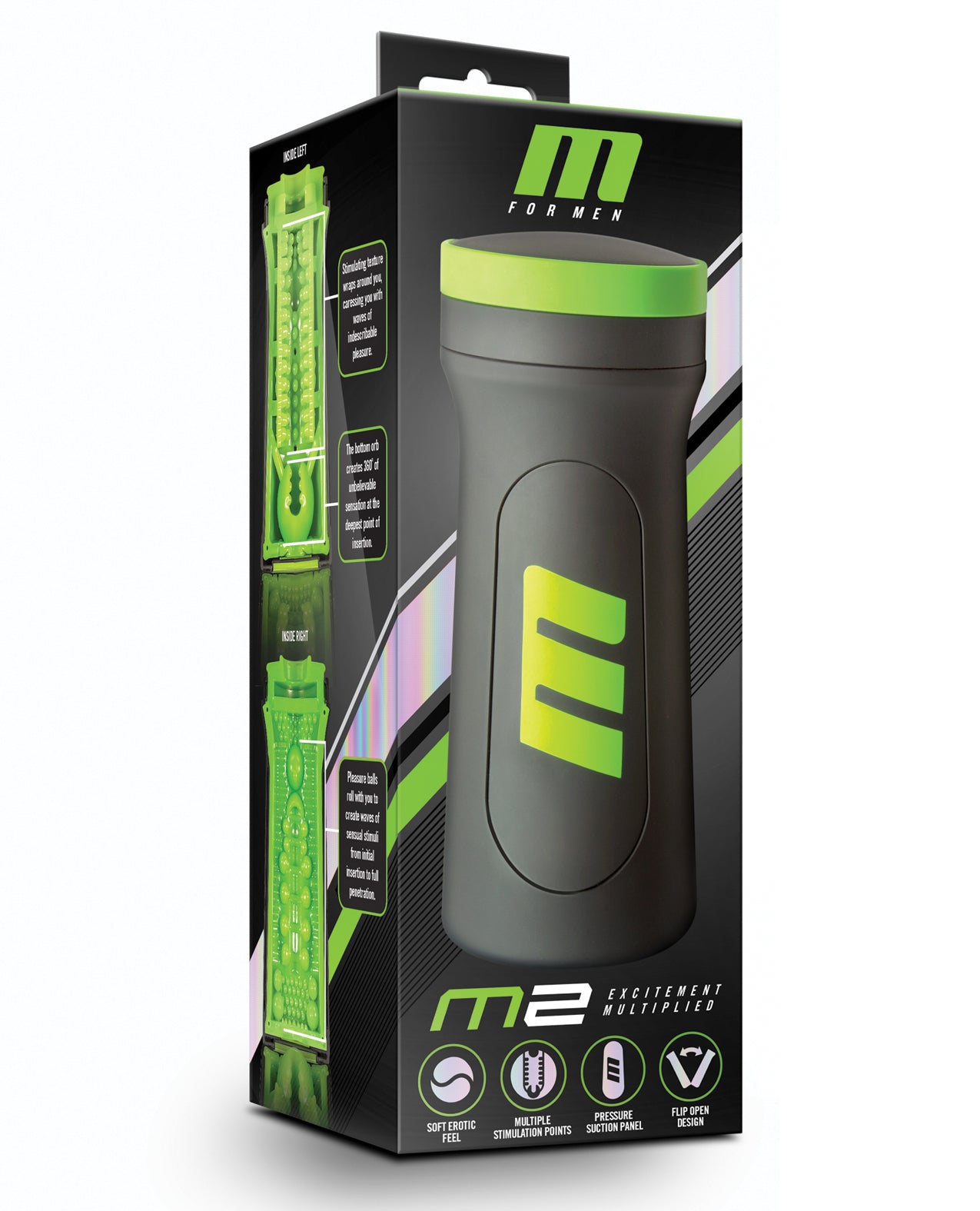 Blush M för män M2 Superior Stroker - Svart