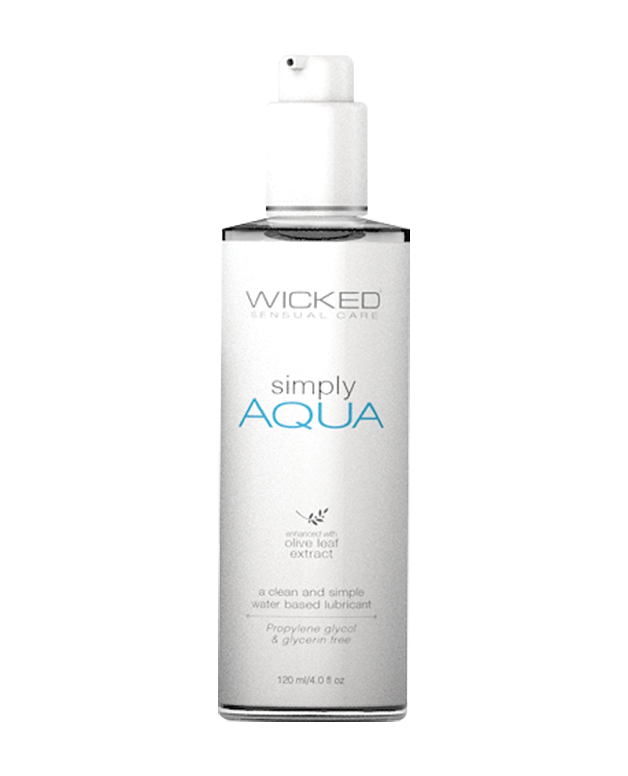 Wicked Sensual Care Simply Aqua Water Based Lubricant 4 Oz
