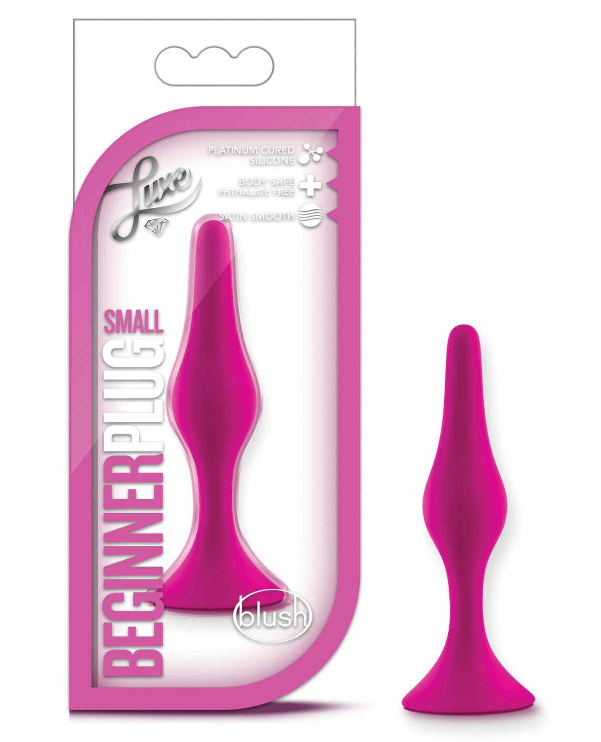 Blush Luxe Beginner Anal Plug Small Pink For Safe Gentle Backdoor Play
