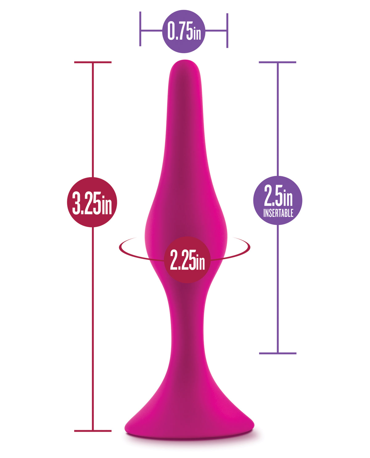 Blush Luxe Beginner Anal Plug Small Pink For Safe Gentle Backdoor Play