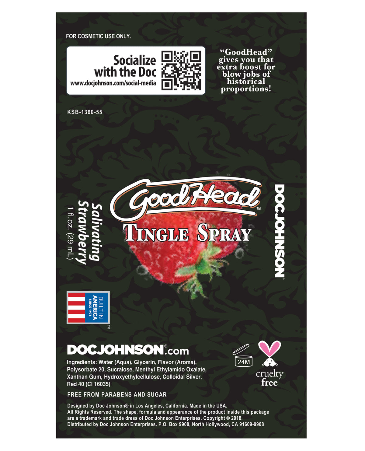 GoodHead Tingle Spray Salivating Strawberry Flavor