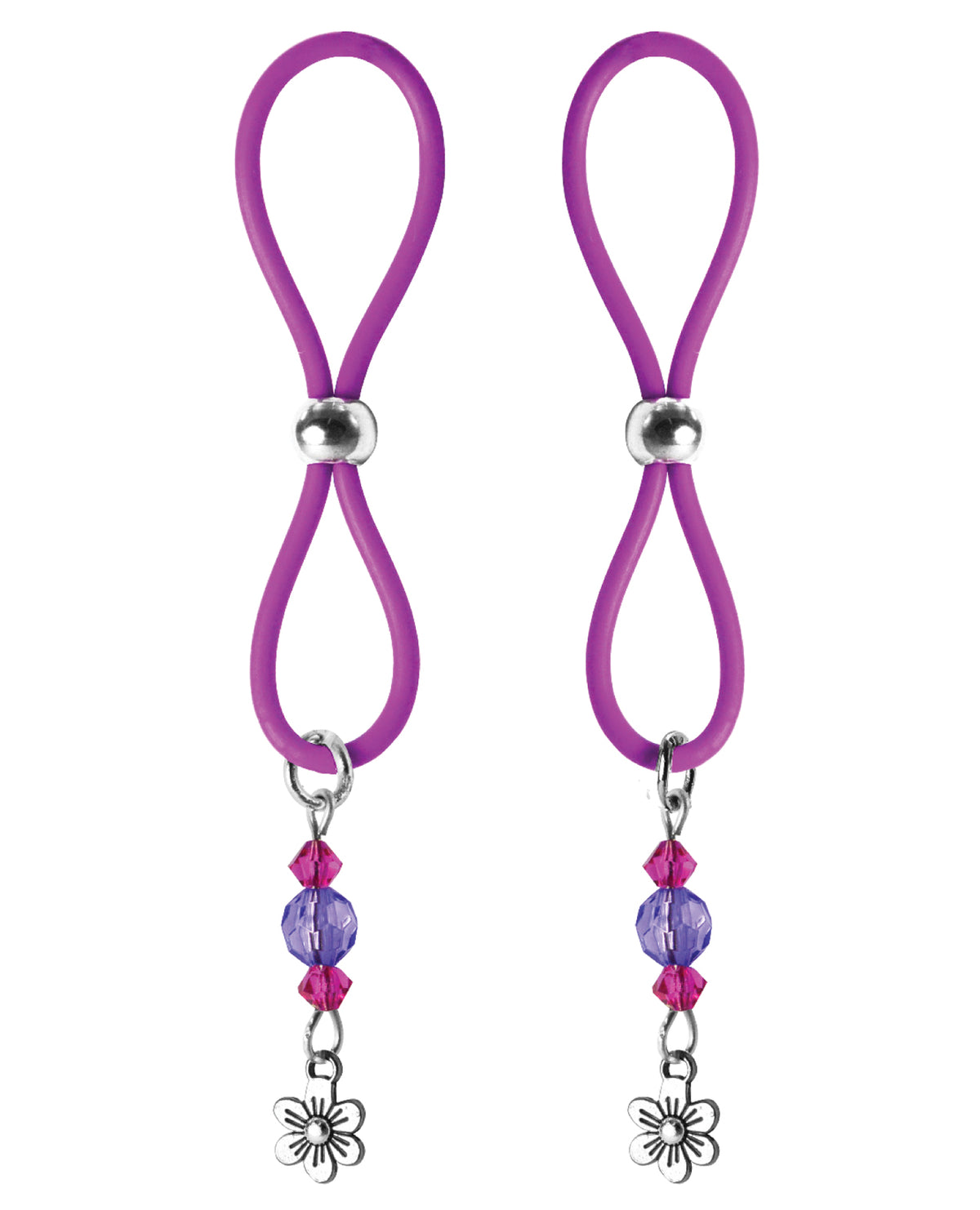 Bijoux de Nip Nipple Halos Ciondolo Fiore - Viola