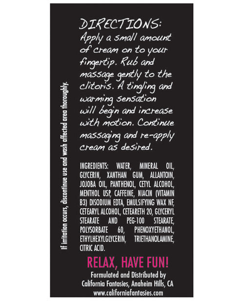 Lust Arousing Cream for Women One Half Ounce Arousal Lotion Tube