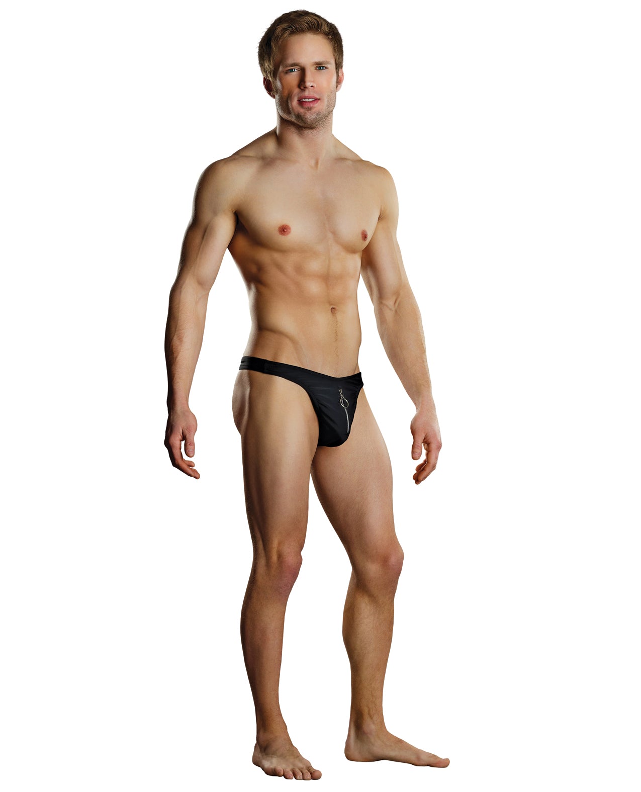 Tanga con cremallera Male Power negro L/XL