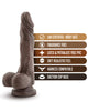 Load image into Gallery viewer, Blush Dr Skin Stud Muffin Realistic Dildo With Suction Cup Chocolate
