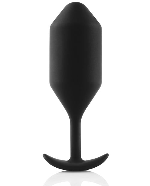 b-Vibe Gewogen Strakke Plug 4 - 256 g Zwart