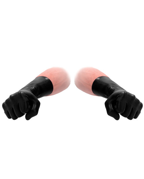 Mănuși scurte din latex Shots Fist It - Negre