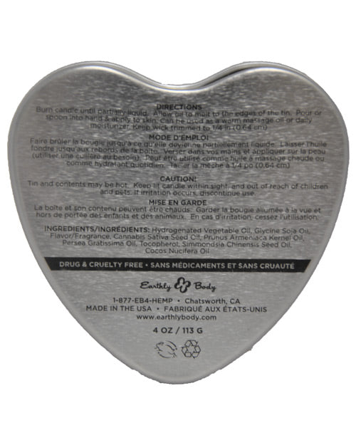 Earthly Body Suntouched Κεριά Φαγώσιμα Κάνναβης - 4.7 oz Καρδιά Κουτί Ανανάς