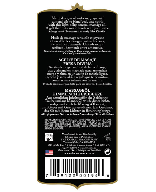 Kama Sutra Naturals Massageolie - Aardbei