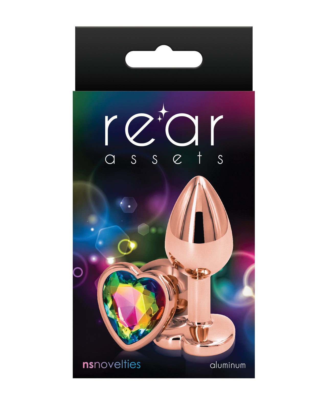Achterste Assets Roze Goud Hart Klein - Regenboog