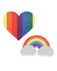 Load image into Gallery viewer, Peekaboos Pride Glitters Rainbows &amp; Hearts - Pack of 2
