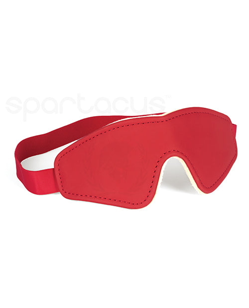 Spartacus PU Blindfold With Plush Lining Elastic Band Red
