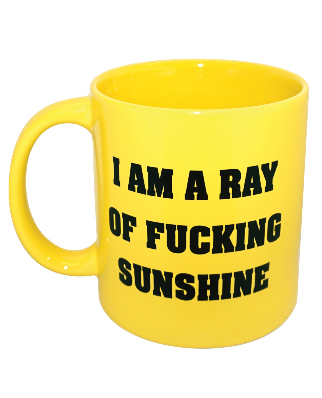 Tasse Attitude Je suis un Rayon de Putain de Soleil - Jaune