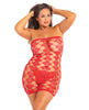 Φόρτωση εικόνας στο πρόγραμμα προβολής Gallery, Rene Rofe Queen of Hearts Tube Dress Red 1X-3X
