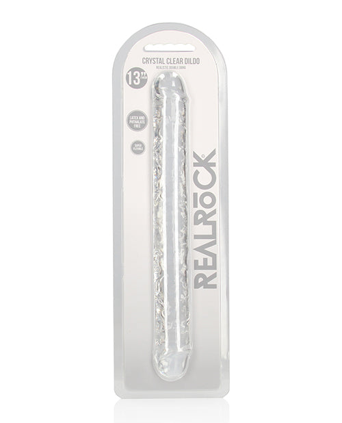 Shots RealRock Kristalheldere 13" Dubbele Dildo - Transparant