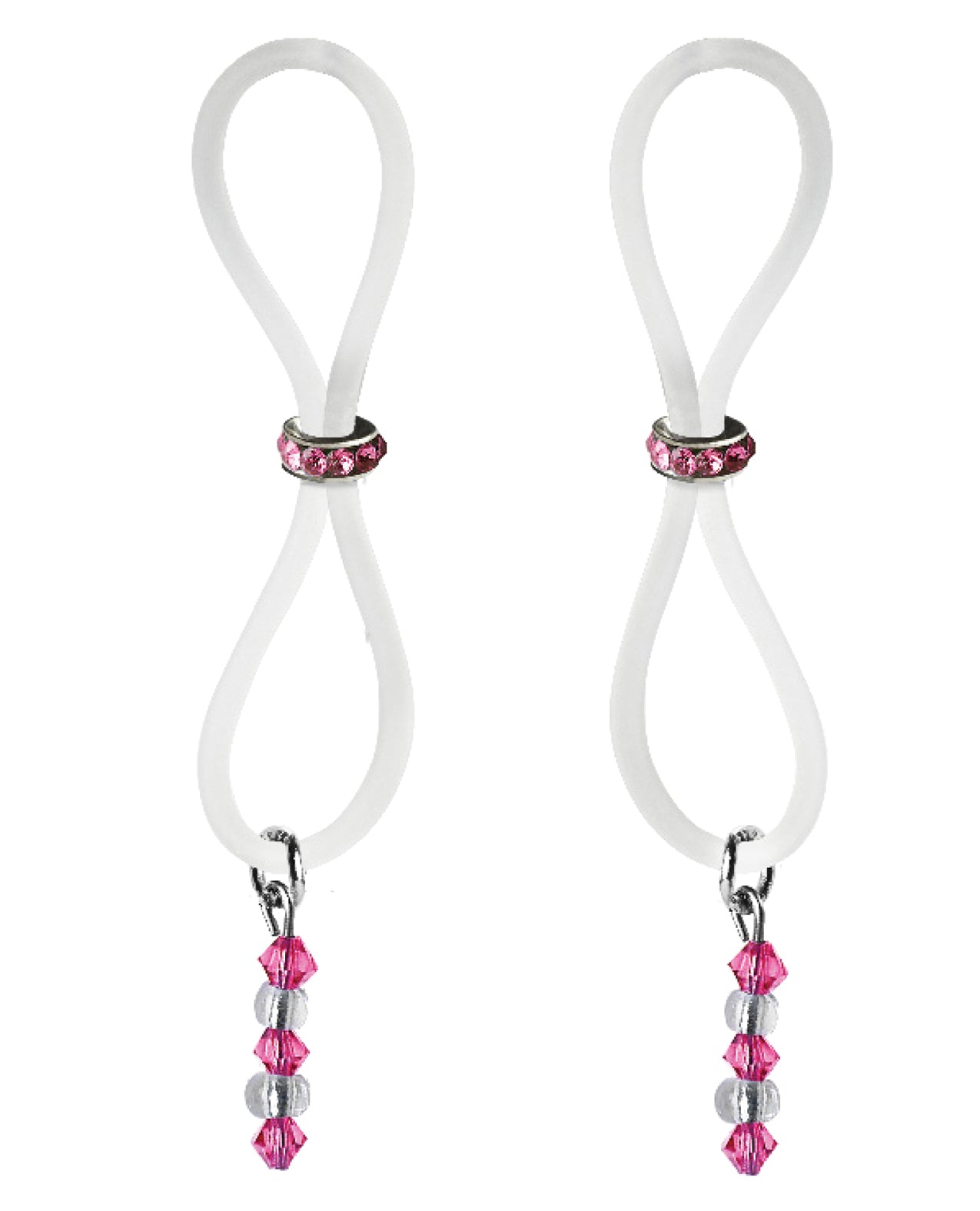 Bijoux de Nip Tepel Halos Roze Edelsteen Schuif - Roze/Doorzichtig