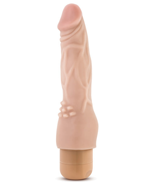 Blush Dr Skin Vibe 4 Beige 8 Inch Realistic Vibrator With Clitoral Nubs