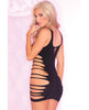 Load image into Gallery viewer, Pink Lipstick Slice &amp; Dice Seamless Dress Black O/S
