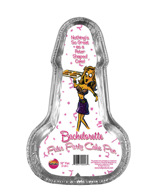 Molde para pastel de fiesta Peter desechable para despedida de soltera mediano - Paquete de 2