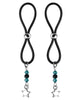 Load image into Gallery viewer, Bijoux de Nip Nipple Halos Star Charm - Turquoise/Black
