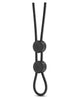 Carica l'immagine nel visualizzatore Galleria, Blush Stay Hard Silicone Double Loop Cock Ring Black Lasso Style Locking Slide
