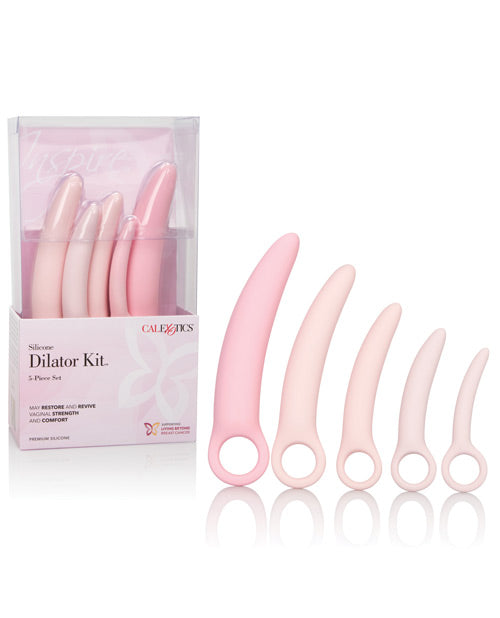 Conjunto de 5 Peças de Dilatador de Silicone Inspire - Rosa