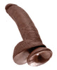 Load image into Gallery viewer, King Cock 9 Inch Dildo With Balls Brown Realistic Veiny Design
