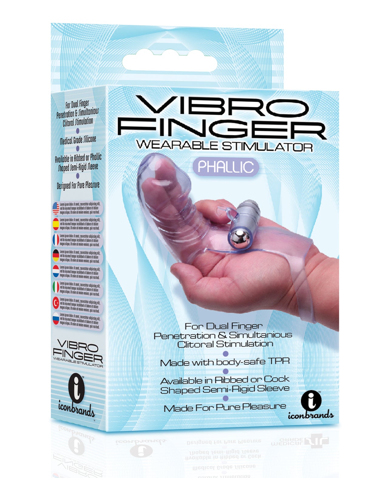 The 9's Vibrofinger fallinen sormhierontalaite - violetti