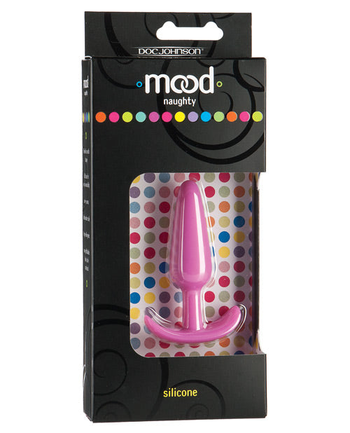 Mood Naughty Butt Plug Small Pink Velvet Touch Silicone