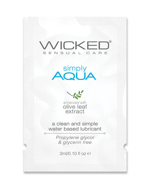 Cargue la imagen en el visor de la galería, Wicked Sensual Care Simply Aqua Water Based Lubricant  - .1 oz
