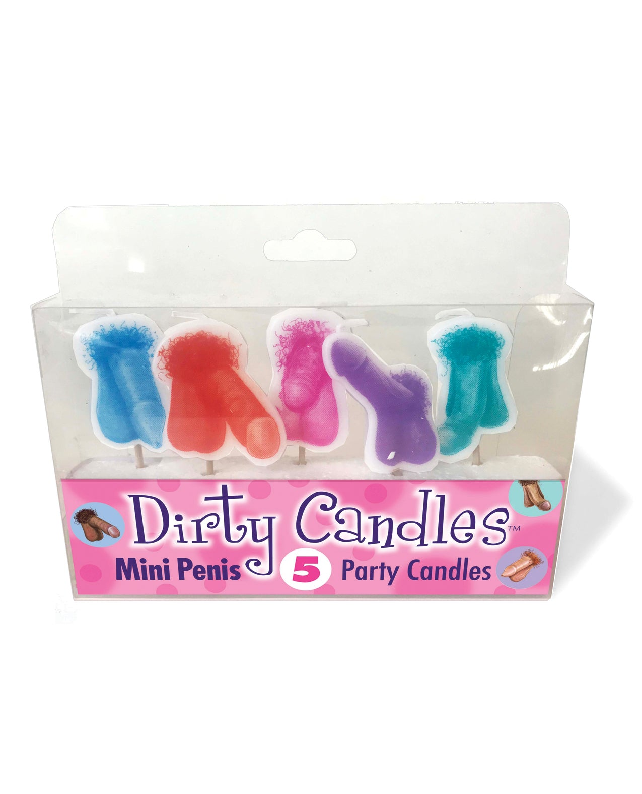 Mini Penis Dirty Candle Set Five Pack For Party Fun