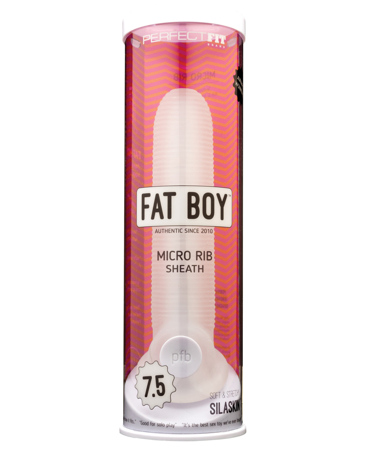 Fourreau micro côtelé Perfect Fit Fat Boy 7,5" - Transparent