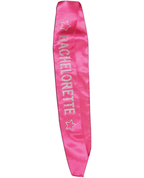 Bachelorette Sash With Crystals Hot Pink Party Accessory