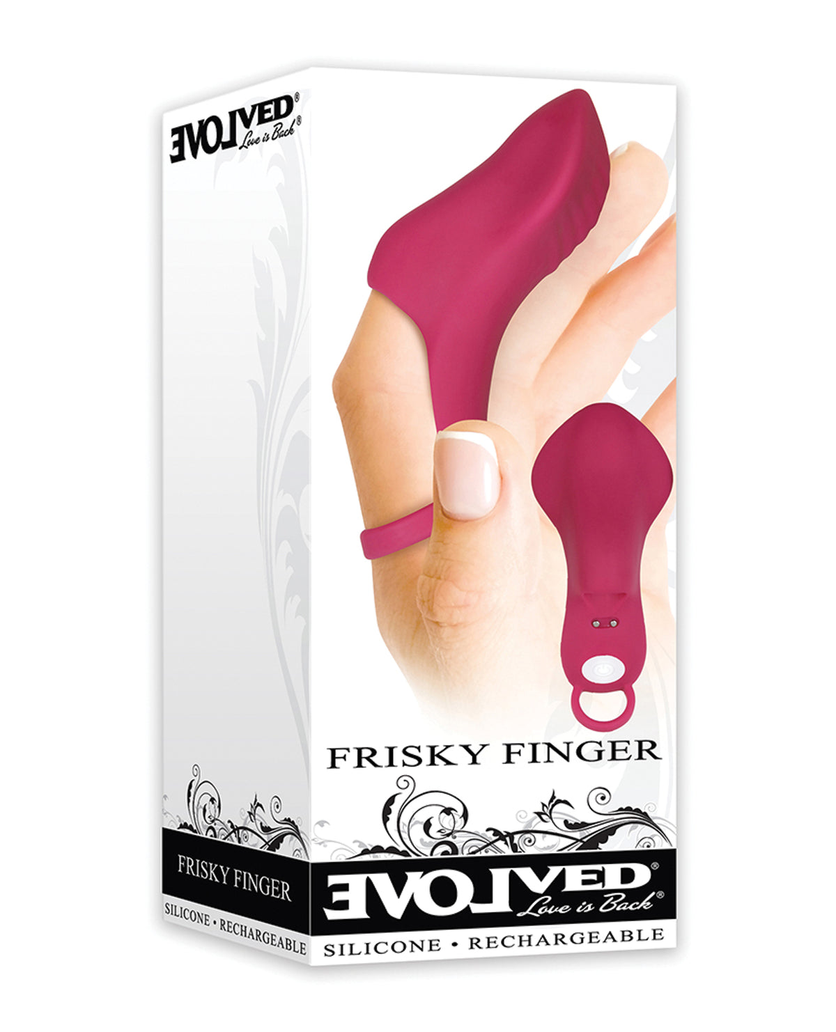 Bala Recargable Evolved Frisky Finger - Burdeos