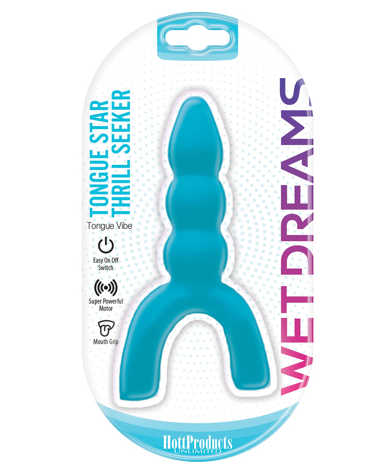 Vibrador Wet Dreams Tongue Star Thrill Seeker - Azul