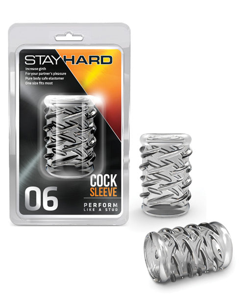 Blush Stay Hard Cock Sleeve 06 Clear Stretchy Enhancement For Pleasure