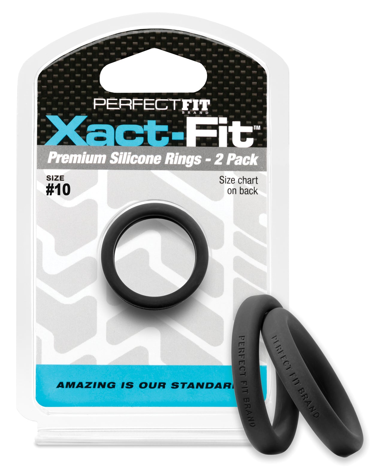 Perfect Fit Xact Fit #10 - Negro Paquete de 2